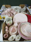 TWO TRAYS OF ASSORTED CHINA TO INCLUDE ROYAL VALE ETC