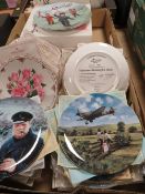 TWO TRAYS OF COLLECTORS PLATES TO INCLUDE ROYAL ALBERT AND COALPORT EXAMPLES
