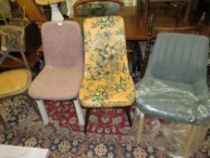 FOUR MODERN UPHOLSTERED DINING CHAIRS