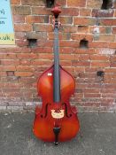 A ¼ DOUBLE BASS WITH BLUE CARRY CASE A/F