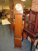 A VINTAGE MAHOGANY CASED WILLIAM GREENWOOD & SON GRANDMOTHER CLOCK H-152 CM