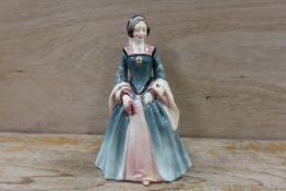 A ROYAL DOULTON FIGURINE 'JANICE' PRINTED NUMBER HN 2165 / HAND PAINTED NUMBER HN 2022