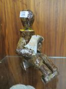 A 20TH CENTURY POTTERY MODERNIST FIGURE STUDY SIGNED WITH INITIALS TO BASE A/F