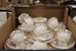 A TRAY OF ROSINA PATTERN TEAWARE