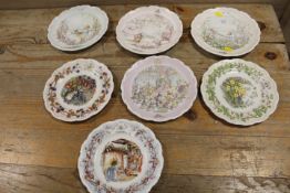 A SELECTION OF ROYAL DOULTON BRAMBLY HEDGE AND WIND IN THE WILLOWS PLATES