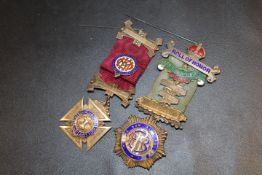 TWO HALLMARKED SILVER MASONIC MEDALS