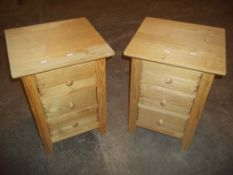2 MODERN OAK TYPE 3 DRAWER CHEST OF DRAWER BEDSIDE CUPBOARD