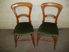 2 ANTIQUE BALLOON BACKED CHAIRS