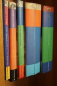 FIVE HARRY POTTER BOOKS TO INCLUDE FIRST EDITIONS, INCLUDING 