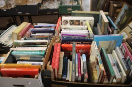 FOUR TRAYS OF MISCELLANEOUS BOOKS