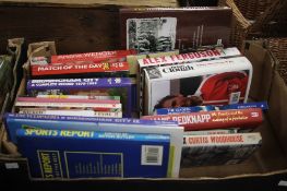 A TRAY OF SPORT RELATED BOOKS