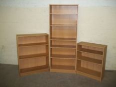 3 MODERN BOOK SHELVES