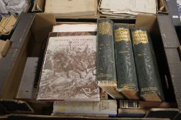 A TRAY OF BOOKS TO INCLUDE MILITARY AND POLITICS , INCLUDE CHURCHILL