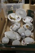 A TRAY OF ROYAL WORCESTER EVESHAM TEA/DINNER WARE