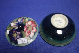A MOORCROFT LIDDED BOWL