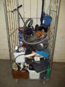 SELECTION OF TOOLS AND ODDS TO INCLUDE A DYSON VACUUM, ANTIQUE FURNITURE , FITTINGS AND ELECTRICAL