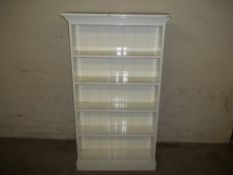 A SOLID WOODEN BOOKCASE