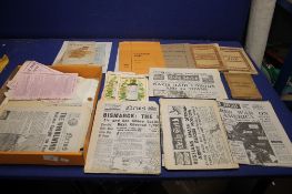 A TRAY OF EPHEMERA TO INCLUDE MUSIC