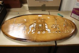 AN INDIAN HARDWOOD PLAAUE