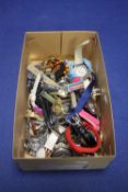 A BOX OF ASSORTED WRISTWATCHES