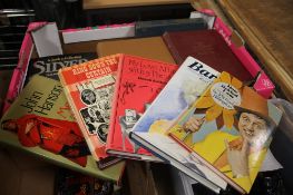 SIX THEATRE HARDBACK BOOKS ALL AUTOGRAPHED TO INCLUDE KEN DODD, BARBERA WINDSOR, JOHN HANSON ETC