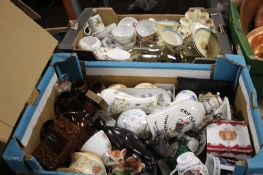 TWO TRAYS OF ASSORTED CERAMICS TO INCLUDE AYNSLEY