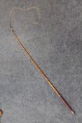 A SWAYNE & ADENEY CARRIAGE WHIP, with Piccadilly, London stamp, L 273 cm approx