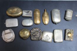 A COLLECTION OF FOURTEEN ASSORTED VESTA CASES ETC