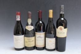 5 BOTTLES OF WORLD RED WINE TO INCLUDE 1 BOTTLE OF KWV ROODEBERG