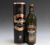 1 VINTAGE 1 LITRE BOTTLE OF GLENFIDDICH SINGLE MALT WHISKY IN GIFT TUBE
