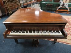 A 19TH CENTURY MAHOGANY CASED BABY GRAND PIANO BY SIR HERBERT MARSHALL SONS & ROSE, LONDON