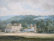 MICHAEL D, BARNFATHER (b.1934). 'Bridge between Middleham and Leyburn', see verso, signed and