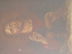 DUTCH SCHOOL (XIX) Religious figure, oil, gilt/ebonised frame and glazed, 38 x 28 cm