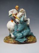 A ROYAL DOULTON FIGURE OF ST GEORGE - HN 2016, makers marks to the underside, H 20 cm