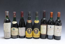 8 BOTTLES OF VINTAGE RIOJA TO INCLUDE 1 BOTTLE OF DOMECQ DOMAIN RESERVA 1981 - TOP SHOULDER, 1