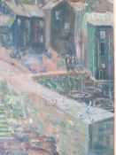 P.B. HUDSON (XX). English school, coastal village harbour scene with boats and figures, signed lower