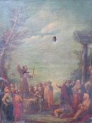 NORTH ITALIAN SCHOOL (XVIII). Saint Dominic preaching and Saint Francis of Assisi preaching, pair of