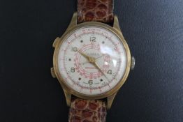 A VINTAGE SWISS ANTIMAGNETIC MULTI DIAL WRIST WATCH, Dia 4 cm