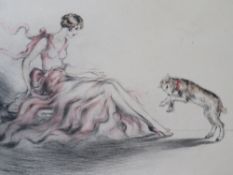 NELLY DEGOUY (1910-1979) Four framed French Art Deco lithographs, signed in pencil to the mount,