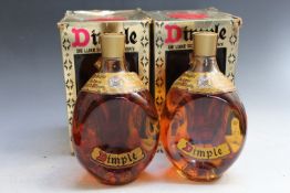 2 BOXED BOTTLES OF DIMPLE WHISKY