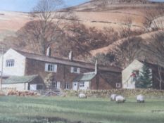 ALAN INGHAM (b.1920). 'Clough Farm Near Nether Booth, Derbyshire', see verso, signed lower left,