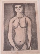 GEORGES ROUALT (1871-1958) Portrait of a female, initialled lower left and dated 1929, etching,