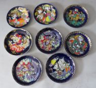 A COLLECTION OF EIGHT ROSENTHAL BJORN WIINBLAD DECORATIVE PLAQUES, largest Dia. 16.5 cm