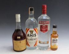 1 BOTTLE OF PORTUGUESE RESERVA VELHA BRANDY BY CONSTANTINO LTD, together with 1 litre bottle of anis