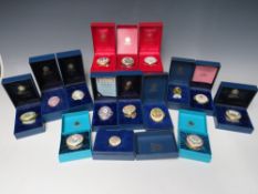 A COLLECTION OF MAINLY HALCYON DAYS ENAMEL PILL BOXES, examples to include 'Sunflowers', 'With all