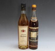 1 BOTTLE OF ARMAGNAC MARQUISA, together with 1 Russian bottling of possibly a 10 years old