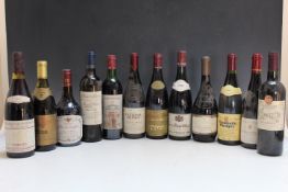 12 BOTTLES OF RED WINE, mostly Cote Du Rhone region to include 1 bottle of Deroye Chateuneuf Du Pape