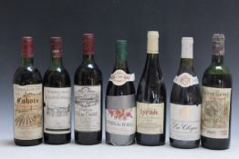 7 BOTTLES OF FRENCH RED WINE TO INCLUDE 1 BOTTLE OF CHATEAU RICAUD 1RES COTES DE BLAYE 1973, and 1