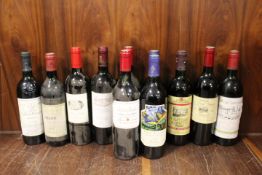 11 BOTTLES OF ASSORTED BORDEAUX TO INCLUDE 1 BOTTLE OF LACOUR PAVILLON 1985, 2 bottles of Fleur de