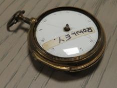 AN EDWARD MASSEY OF NEWCASTLE PAIR CASED POCKET WATCH